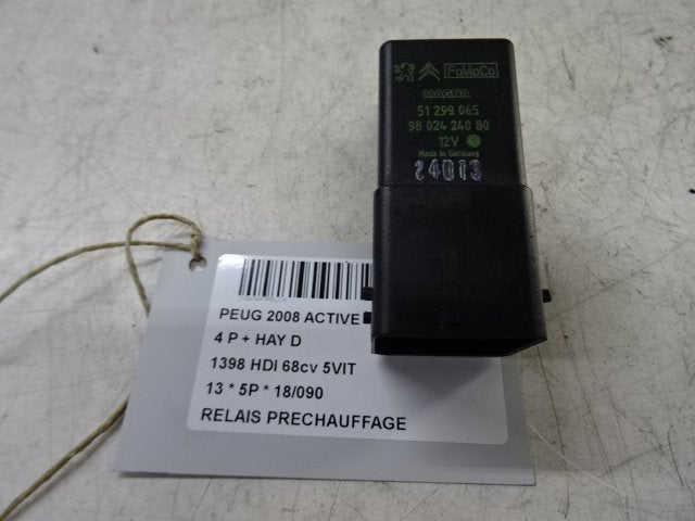 RELAIS BOUGIE PRECHAUFFAGE Peugeot 2008 (CU) (9802424080), Kontakt-peugeot@peugeot.com, Utilisé, Peugeot Deutschland GmbH, Bahnhofsplatz
65423  Rüsselsheim, DE