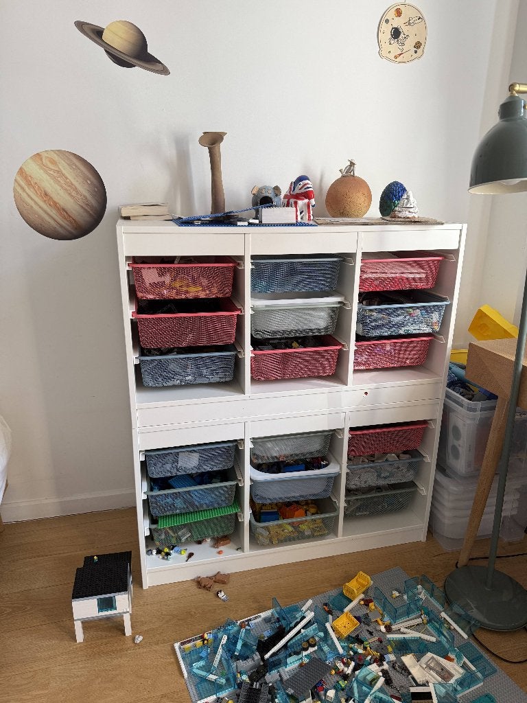 2 structures TROFAST + 18 tiroirs, Enfants & Bébés, Chambre d'enfant | Commodes & Armoires, Comme neuf, 75 à 100 cm, Enlèvement