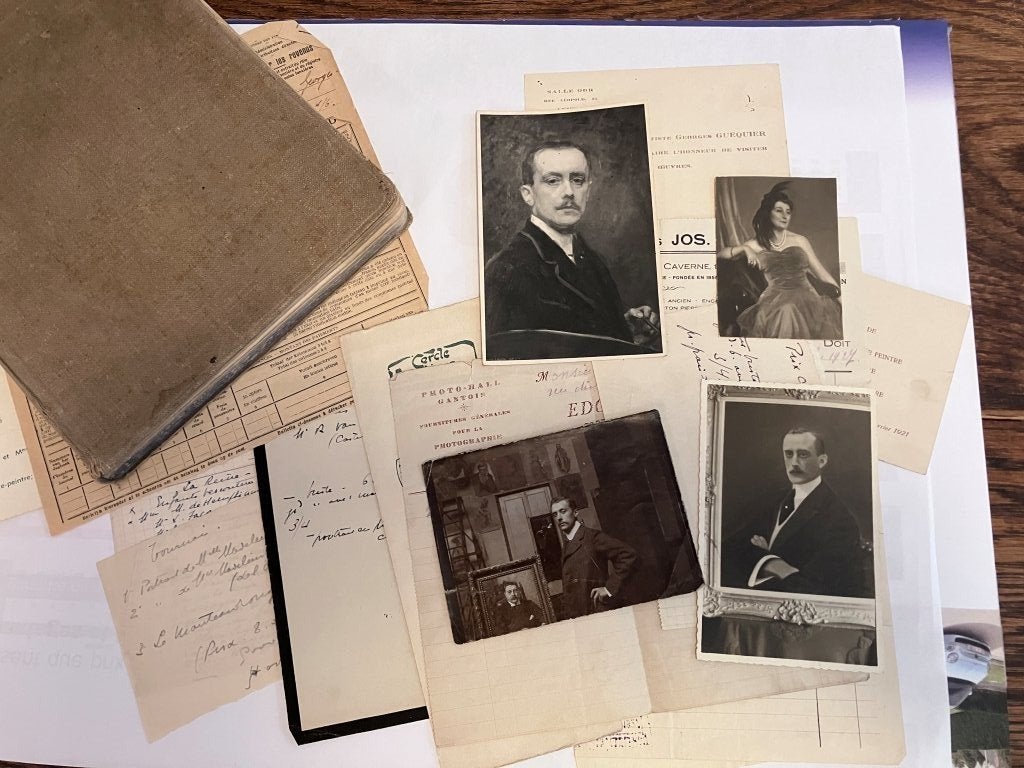 GEORGES GUEQUIER - PEINTRE - GAND - DOCUMENTS ET PHOTOS, Antiquités & Art, Envoi