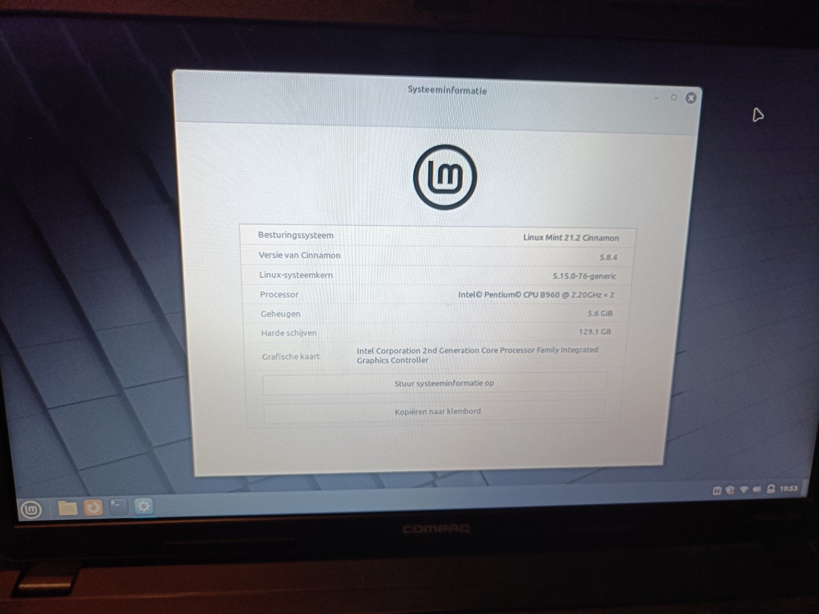 🐧Linux mint cinnamon+ Ssd+uitleg+ Compaq Presario, Enlèvement, Reconditionné