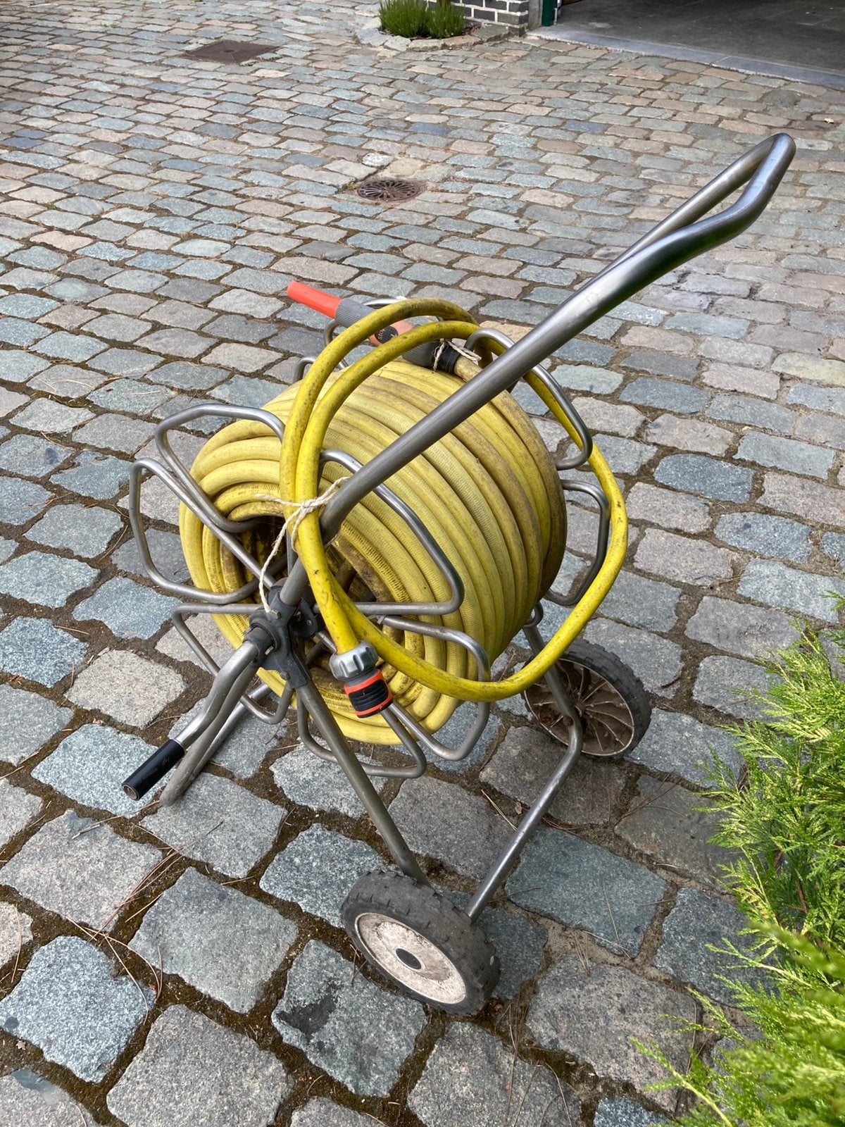 Tuinslanghaspel 50 meter, Ophalen, Zo goed als nieuw, Tuinslanghaspel