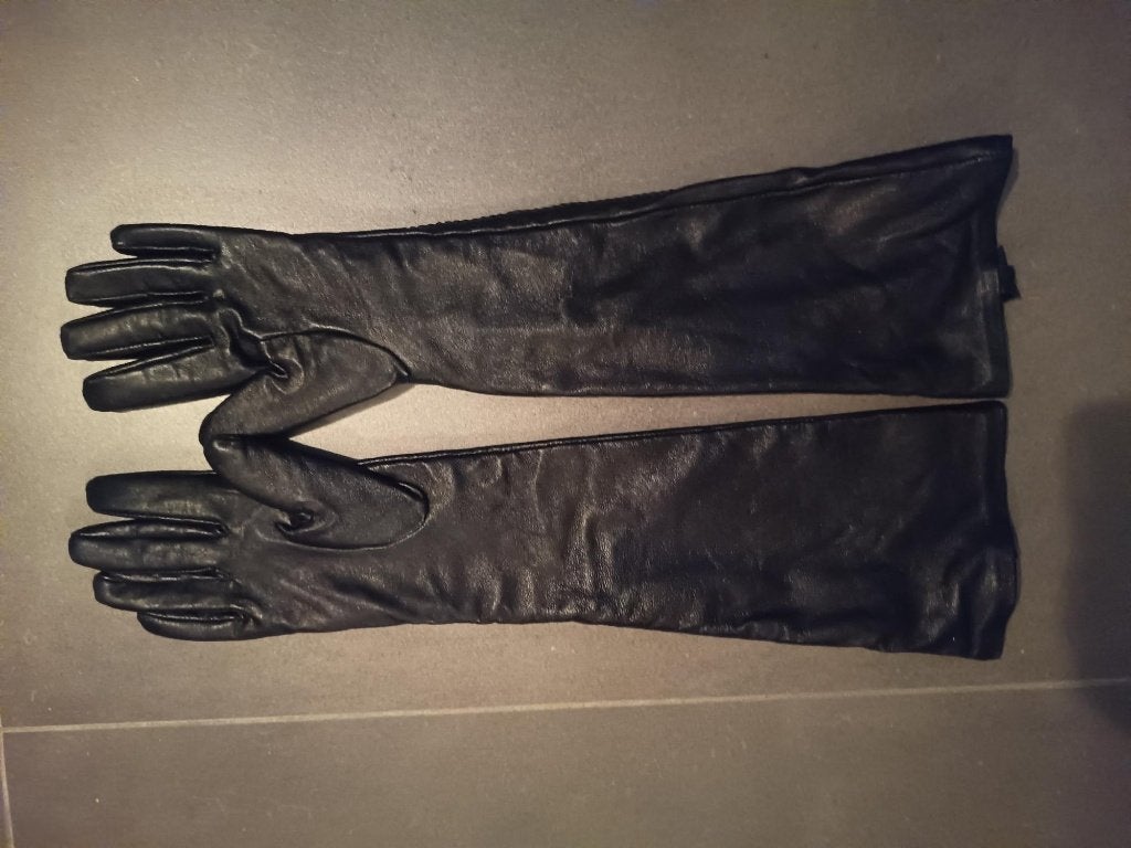 Lange lederen handschoenen, Verzenden, Nieuw, Maat 38/40 (M), Handschoenen