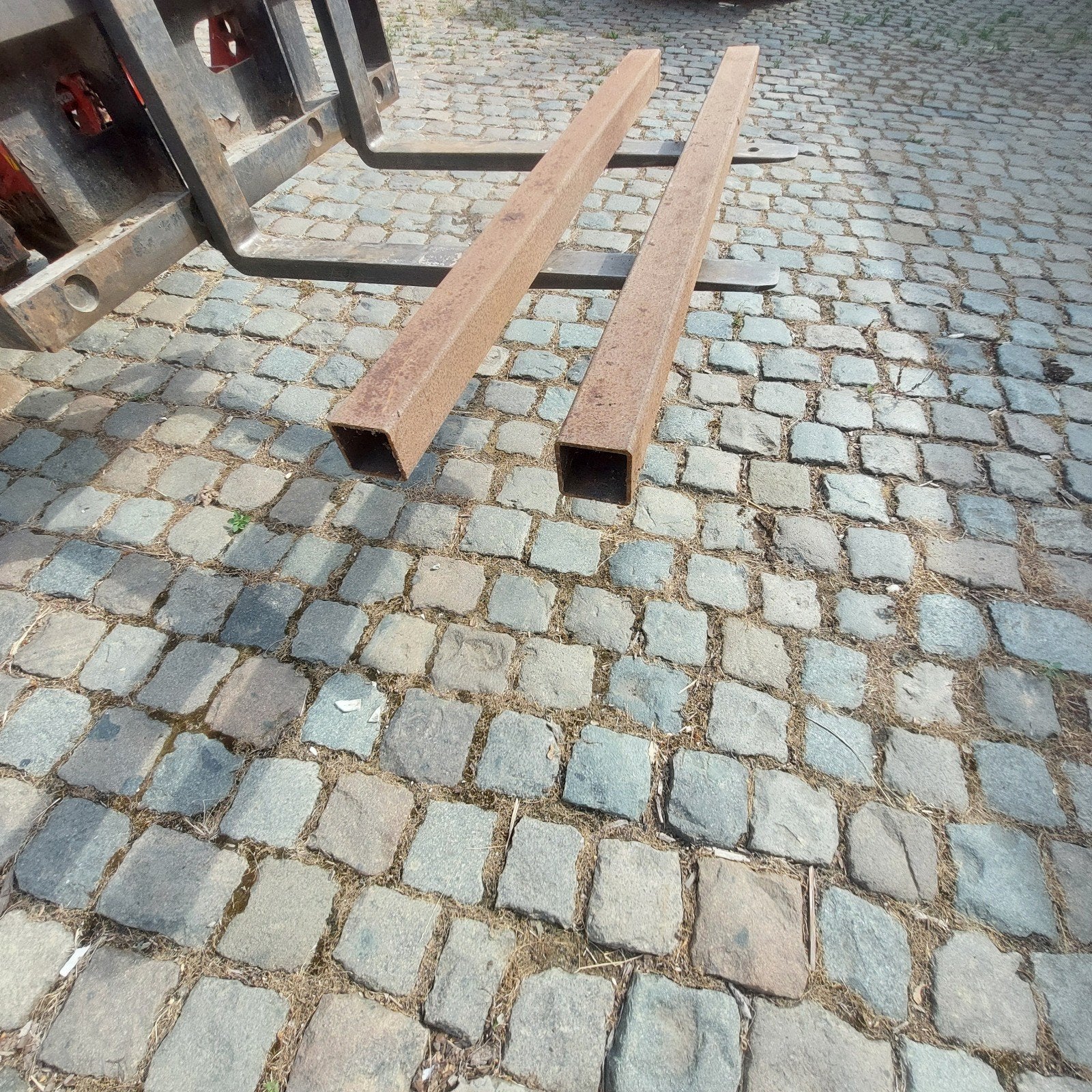 2 stalen kokers 80  80 mm – lengte 1,50 m, Doe-het-zelf en Bouw, Ophalen