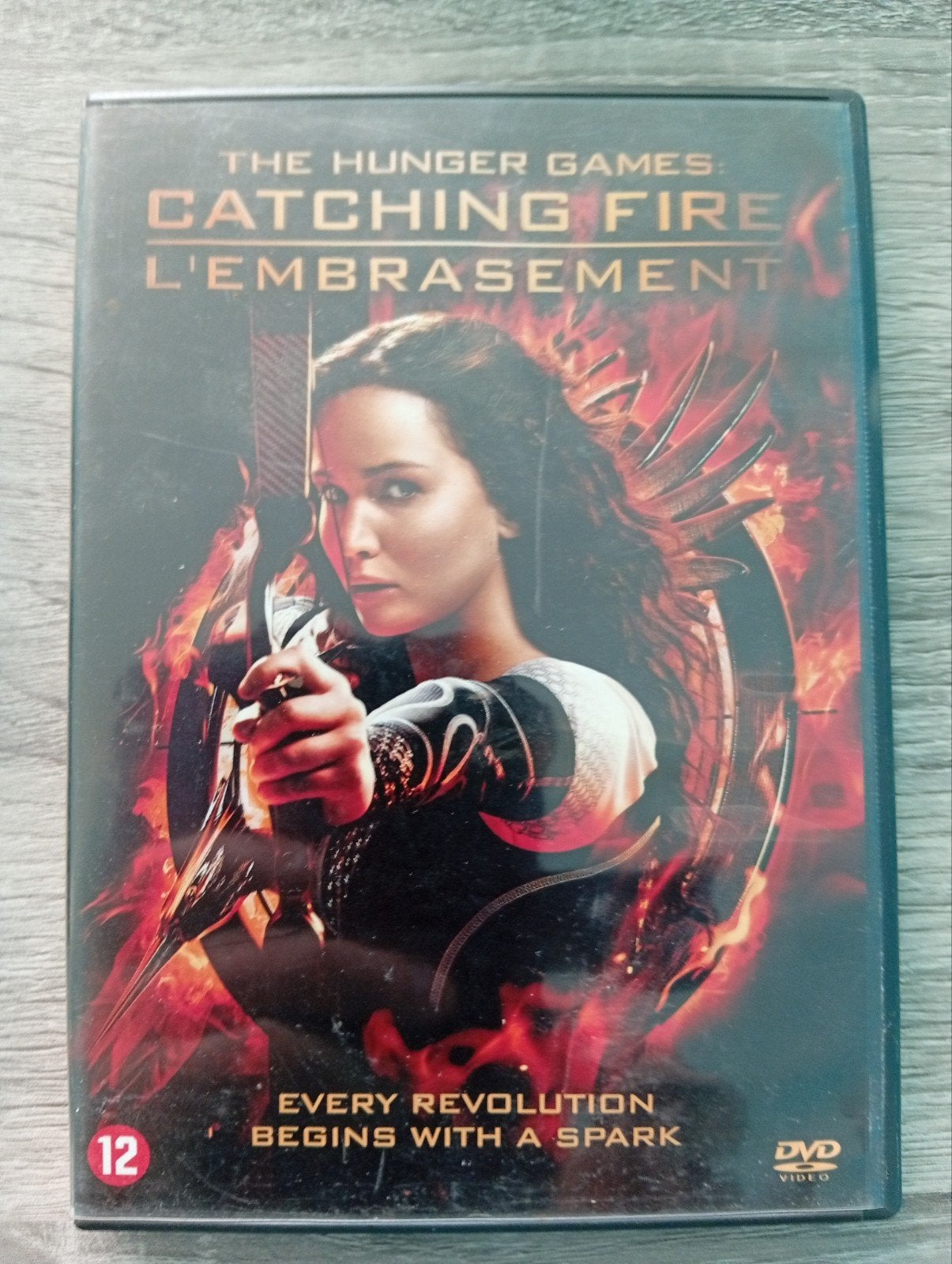 the Hunger Games catching fire avontuur dvd Jennifer Lawrenc, Cd's en Dvd's, Bonusmateriaal, Ophalen of Verzenden, Zo goed als nieuw
