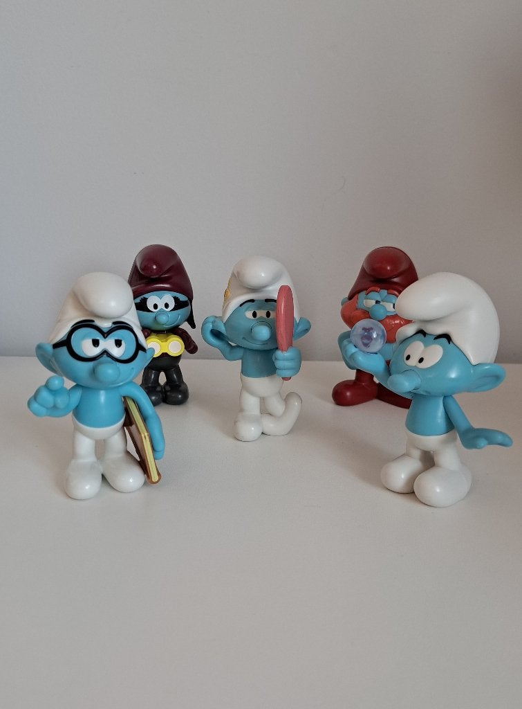 De Smurfen - Set van 5 verzamelfiguurtjes, Verzamelen, Smurfen, Ophalen of Verzenden, Gebruikt, Verschillende Smurfen, Poppetje, Figuurtje of Knuffel