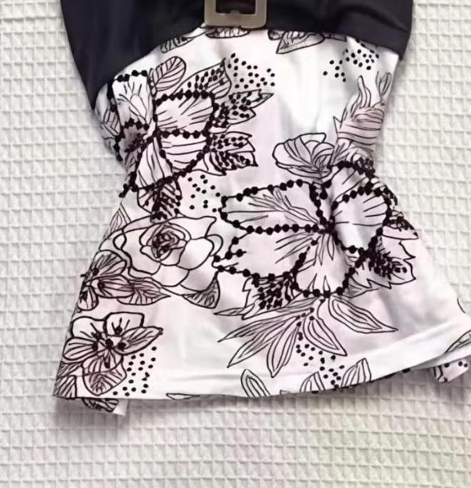 Retro punk halter top Amerikaanse stijl met bloemen print, Verzenden, Nieuw, Maat 36 (S)