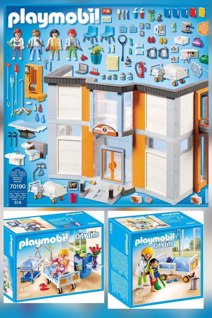 Playmobil City Life 70190/6660/6661 Groot Ziekenhuis, Ophalen, Complete set, Zo goed als nieuw, City life