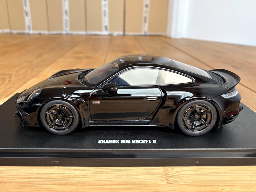 Porsche 911 992 Brabus 900 Rocket R zwart 1:18 GT Spirit ovp, Hobby & Loisirs créatifs, Voitures miniatures | 1:18, Enlèvement ou Envoi