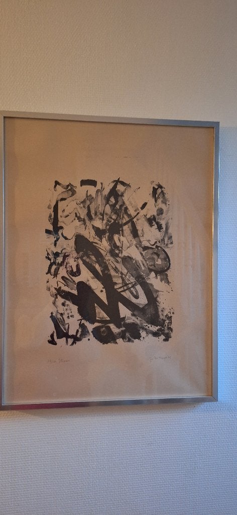 Lithographie Jos de Maegd, Antiquités & Art, Abstrait, Numéroté, Enlèvement, Lithographie
