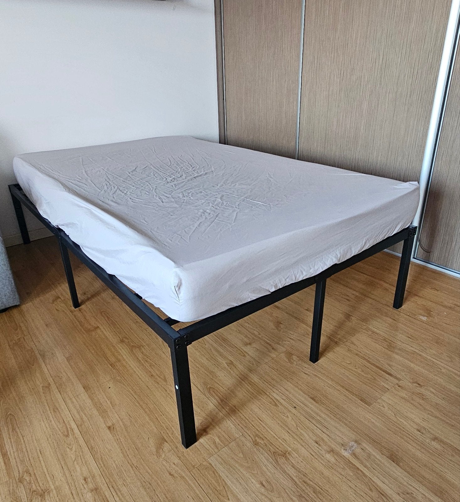 Metal bed frame 120×200, Ophalen, Zwart, 200 cm, 120 cm