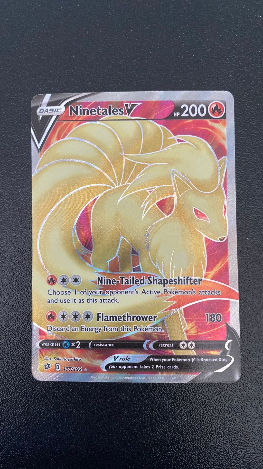 Ninetales V (177/192), Hobby en Vrije tijd, Verzamelkaartspellen | Pokémon, Ophalen of Verzenden, Nieuw, Losse kaart, Foil