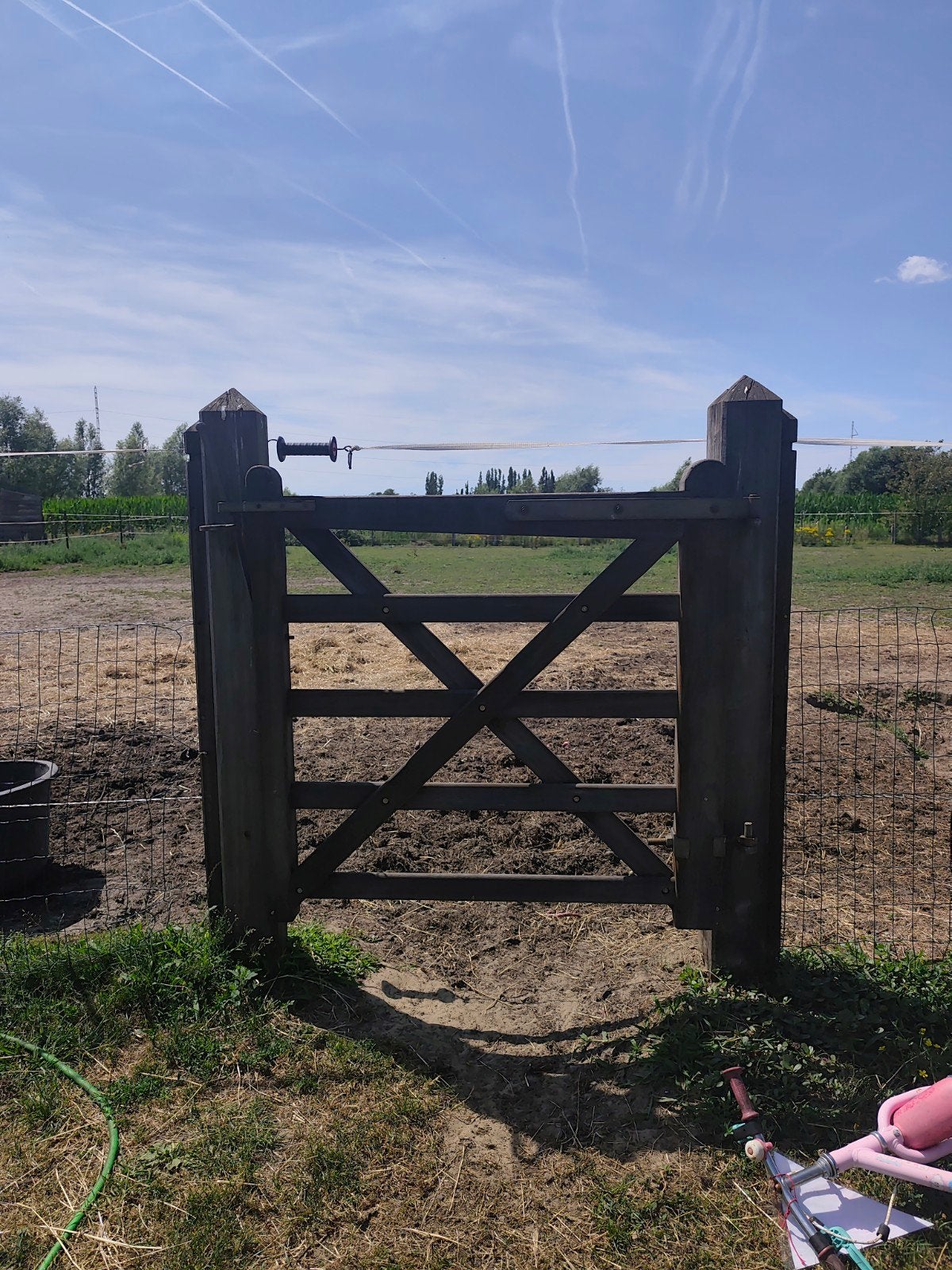 Porte Meadow avec poteaux, Enlèvement, Bois