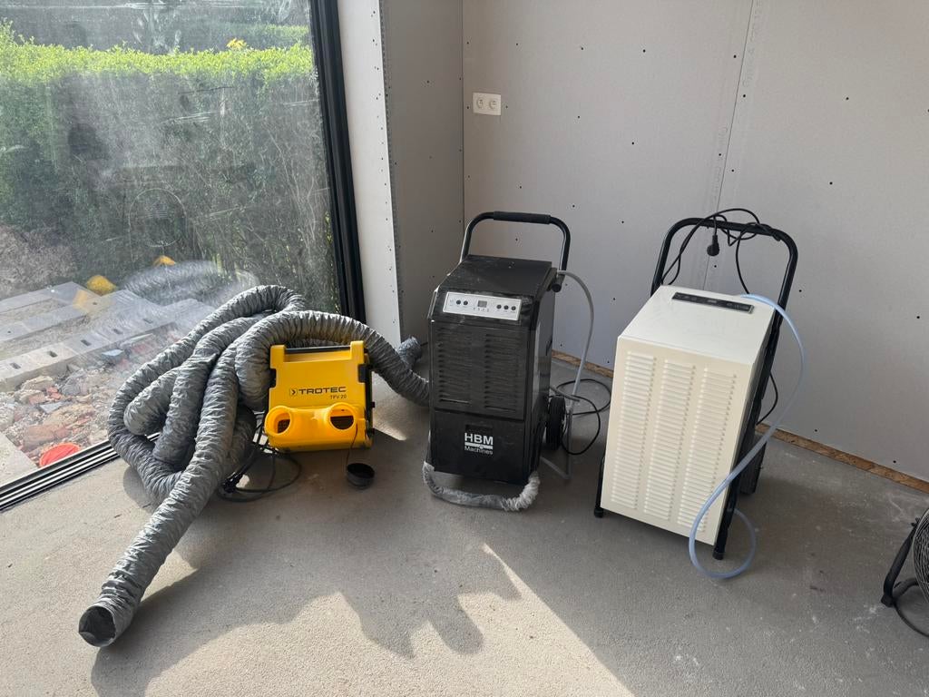 Set bouwdrogers + ventilator, Ophalen, Zo goed als nieuw