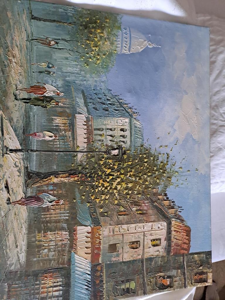 Parijs stadsgezicht, caroline Burnett, Antiek en Kunst, Ophalen