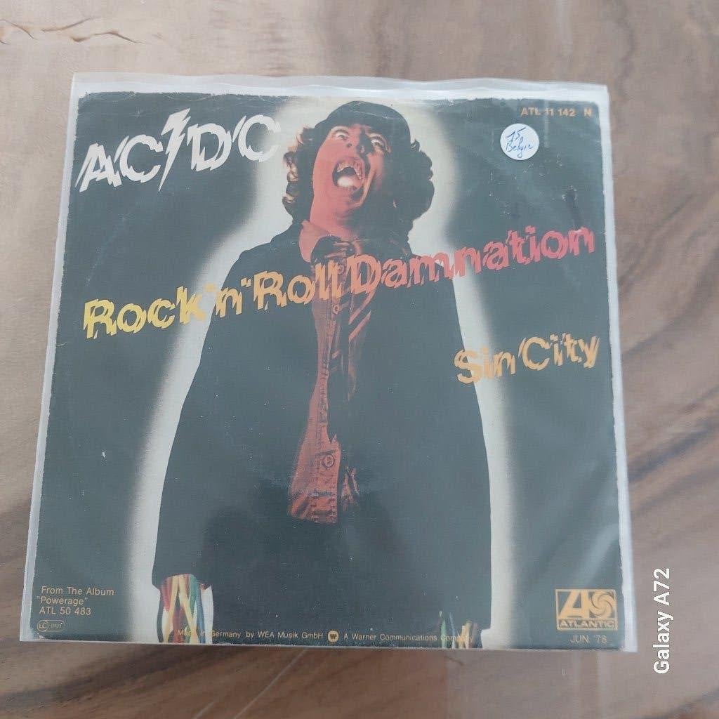 ac dc rock n roll damnation, Cd's en Dvd's, Gebruikt, 7 inch, Ophalen of Verzenden, Rock en Metal