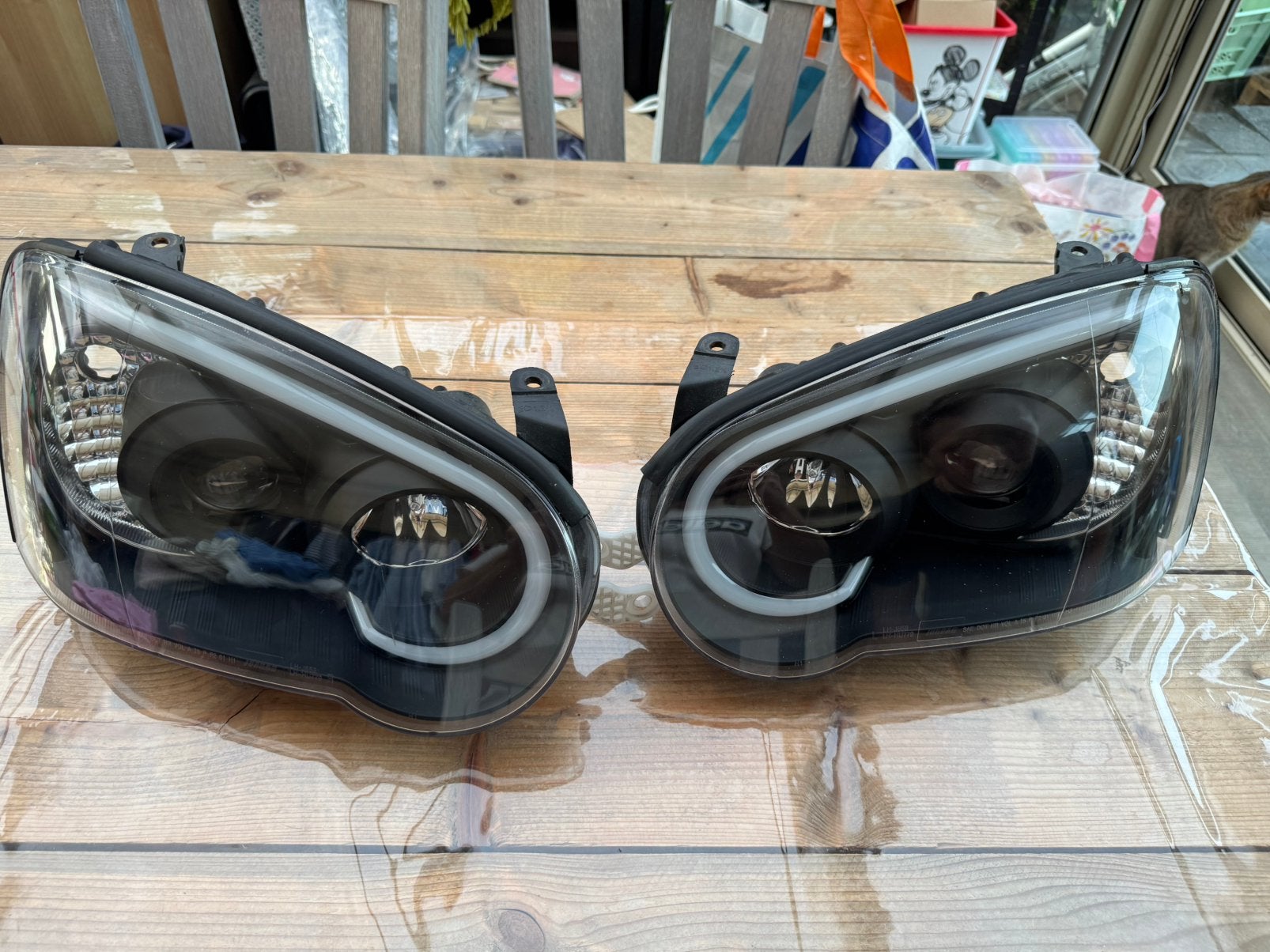 Subaru impreza GD blobeye ‘angel eyes’ koplampen, Ophalen of Verzenden, Voor, Subaru