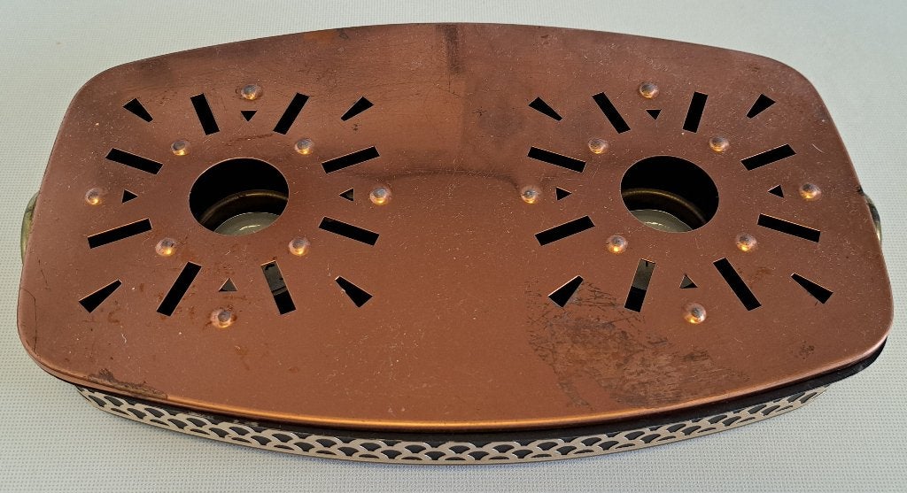 Vintage koperen rechaud/warmhoudplaat/schotelverwarmer, Ophalen