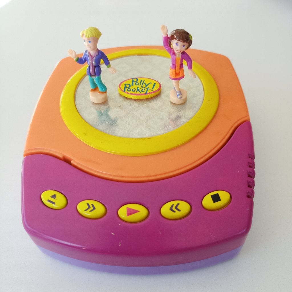 Polly Pocket vintage mini CD player disco fun Bluebird 1998, Verzamelen, Poppetjes en Figuurtjes, Ophalen of Verzenden, Gebruikt