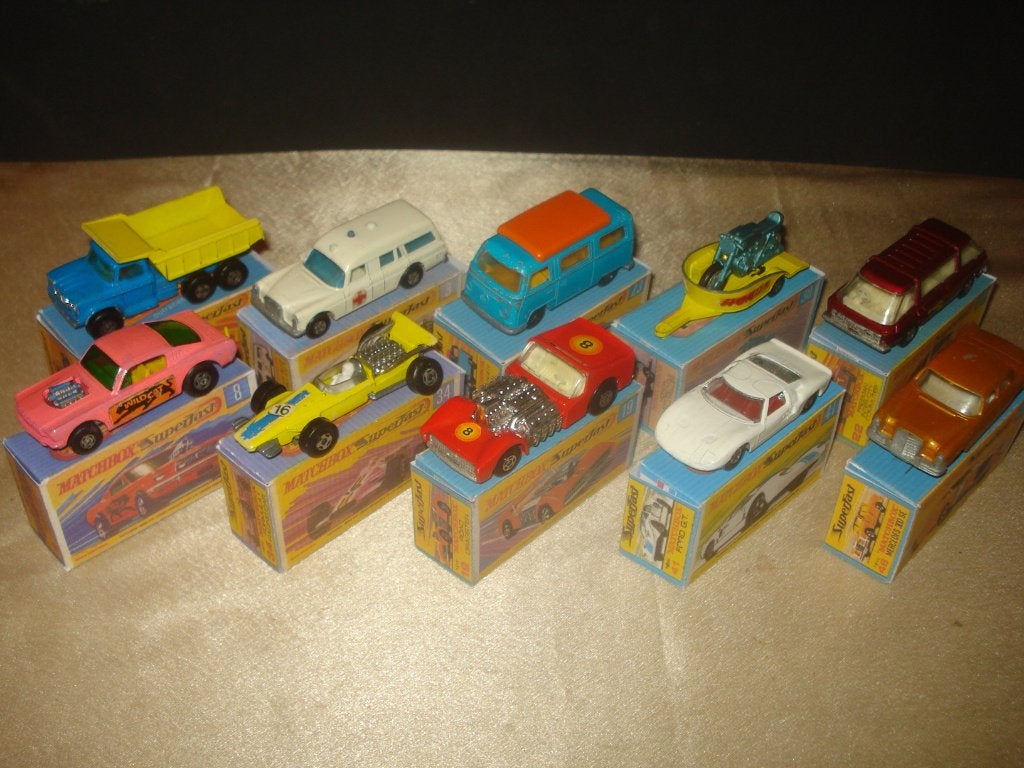 MATCHBOX Superfast Lot 14 de 10 Voitures + Boîtes Reproduite, Enlèvement ou Envoi, Comme neuf, Voiture