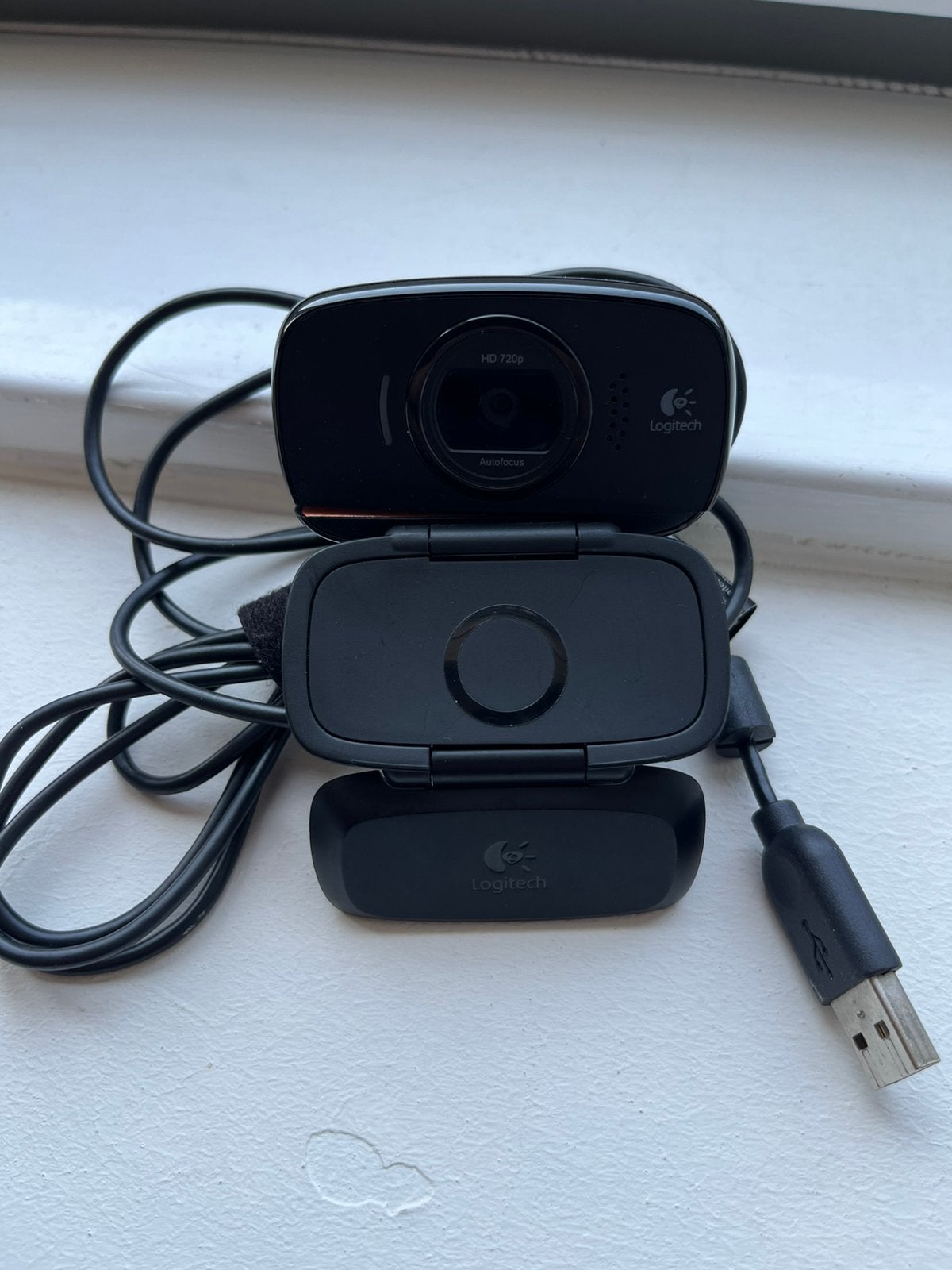 Logitech HD 720p autofocus webcam, Computers en Software, Webcams, Ophalen of Verzenden, Zo goed als nieuw, Microfoon