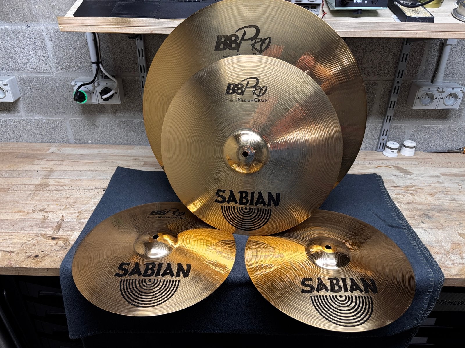 Cymbalen set ;  14’ hihat / 16’ crash  / 20’ ride, Muziek en Instrumenten, Ophalen of Verzenden, Zo goed als nieuw