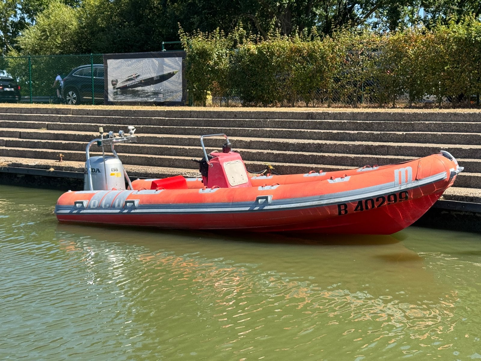 RIB boot Marshall 100 met Honda 130pk en trailer, 130 pk, Ophalen, Polyester/glasvezel, Overige merken