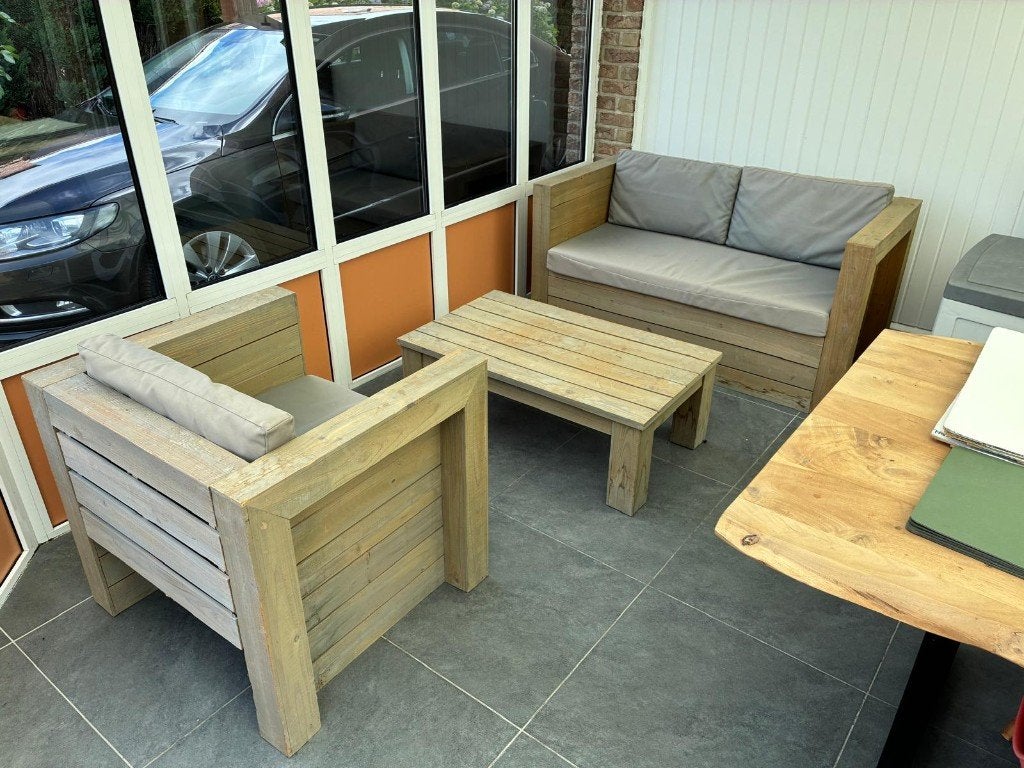 houten woonkamermeubilair (pallettype), Ophalen, Gebruikt, Hout, Meuble style palette