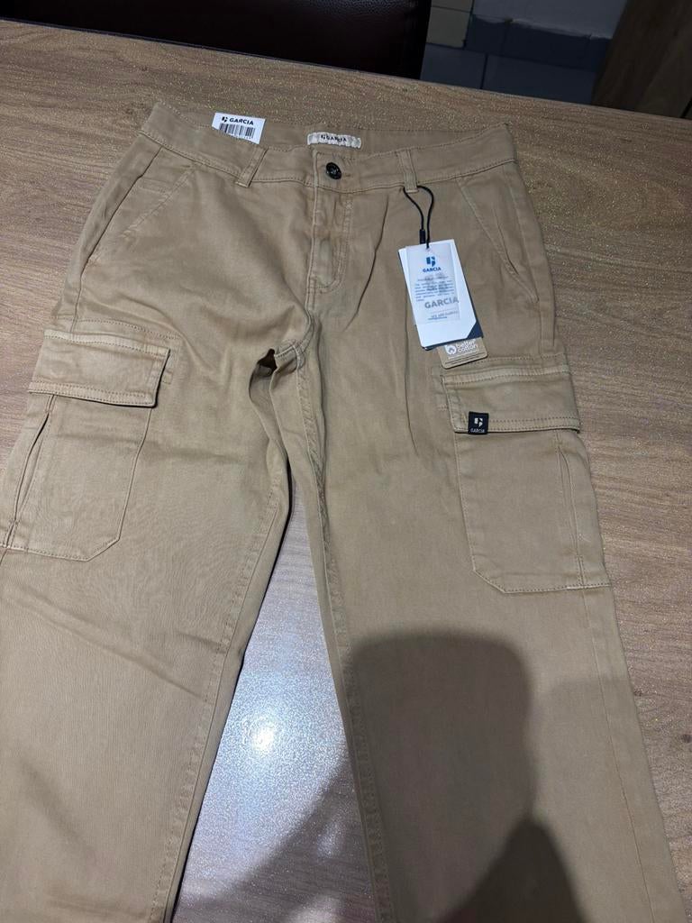 Pantalon garcon 14 ans cargo beige garcia neuf, Enlèvement, Neuf, Garçon, Pantalon