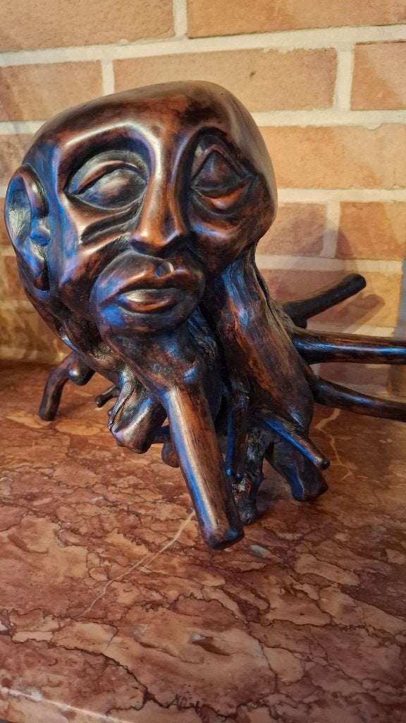 Houten beeld, Antiek en Kunst, Ophalen, Handgemaakt, 20 - 50 cm, Beeld