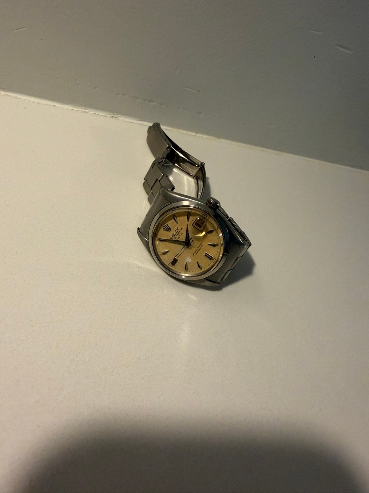 Rolex Oyster perpetual edelstaal swiss 1957, Bijoux, Sacs & Beauté, Montres | Anciennes | Antiquités, Montre-bracelet, Autres marques