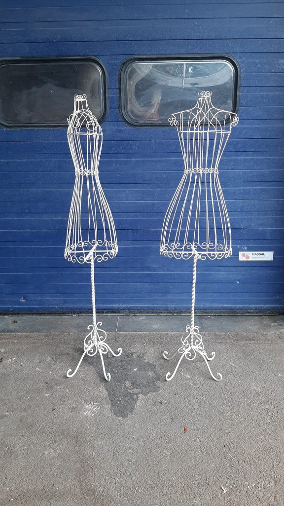 2X etalagepop, naaiwerk, paspop smeedijzer, romantisch decor, Hobby en Vrije tijd, Naaien en Fournituren, Ophalen, Gebruikt, Paspop