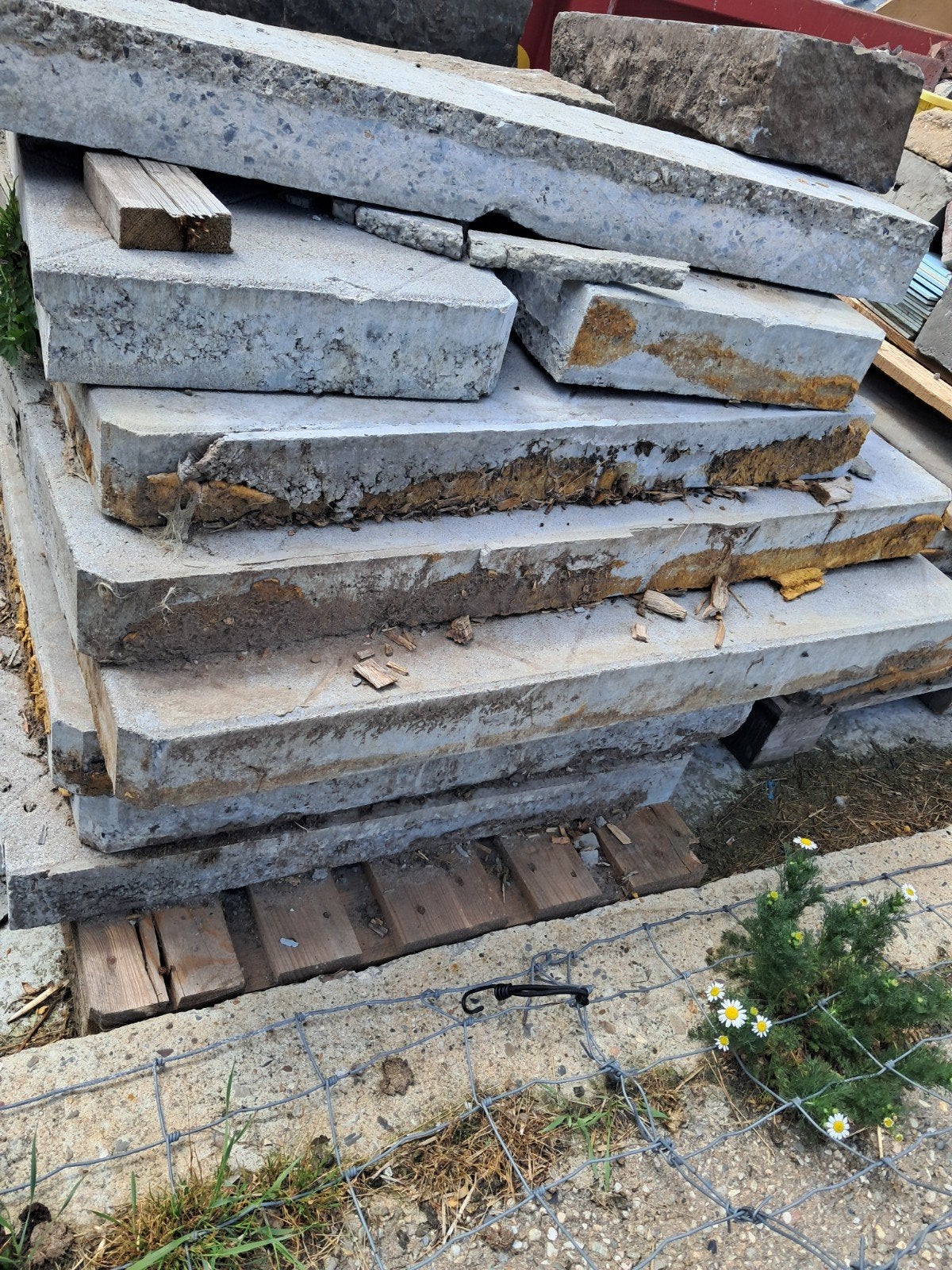 Beton tegels /beton plaaten, Ophalen, Gebruikt