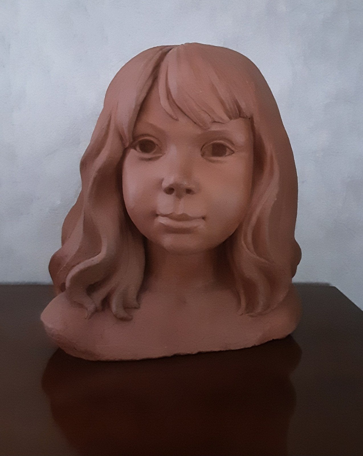 Edgard Fonteyne hoofd meisje, Antiek en Kunst, Brutalistisch, Ophalen of Verzenden, Handgemaakt, 20 - 50 cm