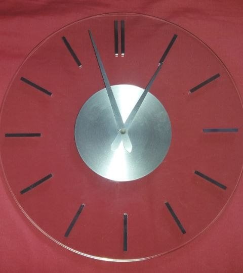 Horloge murale en verre, Enlèvement ou Envoi, Comme neuf, Horloge murale