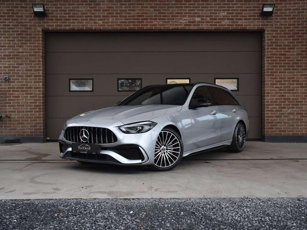 Mercedes-Benz C 180 BREAK AMG LINE / 360 ° CAMERA / SCHUIFD, Auto's, Zwart, 4 cilinders, 0 kg, Bedrijf