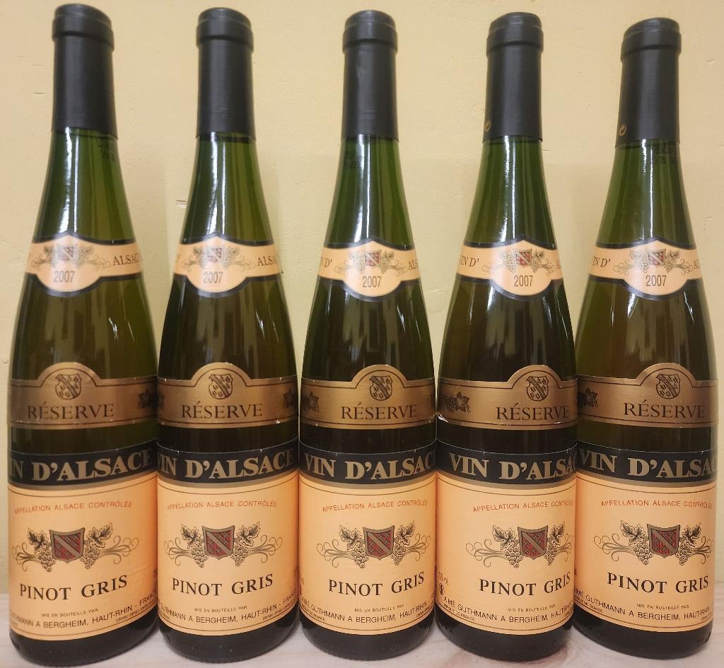 Pinot Gris 2007 'Réserve' Aimé Guthmann, Collections, Neuf, Enlèvement ou Envoi, Pleine, Vin blanc
