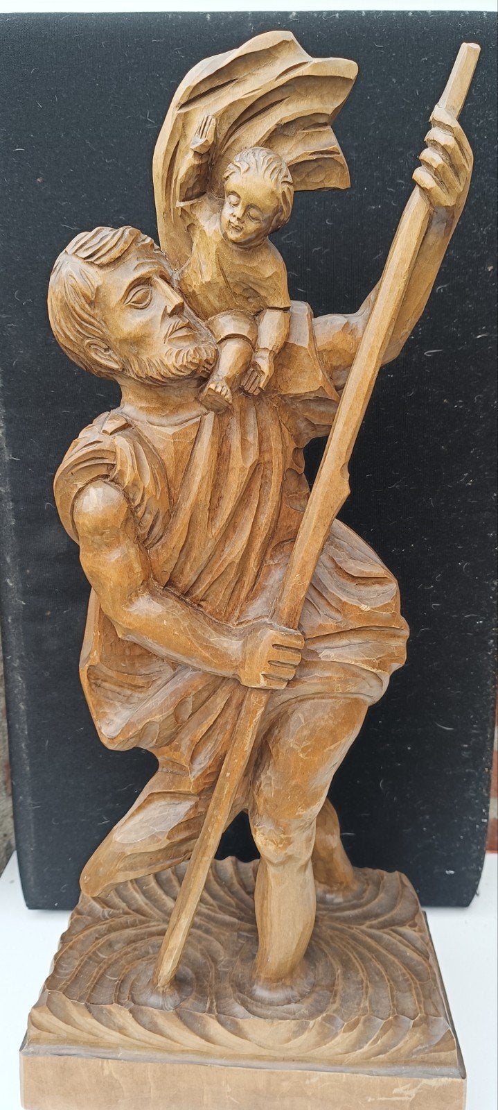 Statue ancienne en bois de Saint Christophe religion, Antiquités & Art, Antiquités | Objets religieux, Enlèvement ou Envoi