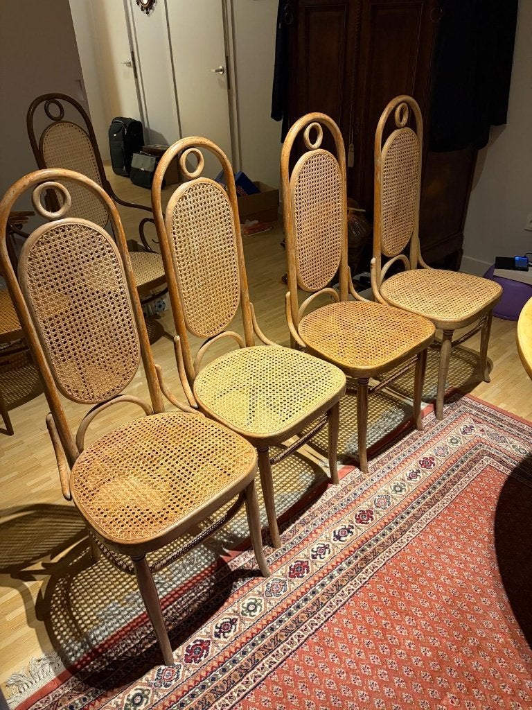 4x Thonet bistro vinatage stoelen, Ophalen, Gebruikt, Hout