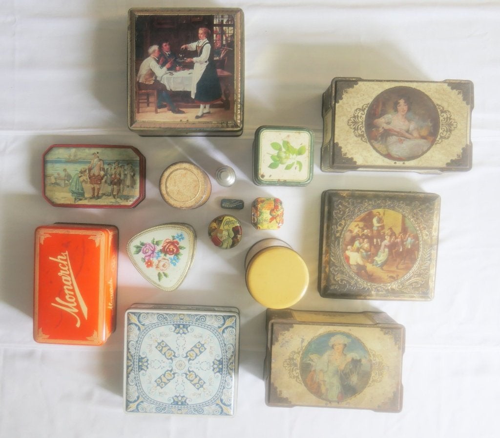 Vintage blikken dozen 14 stuks, Enlèvement, Utilisé, Autre