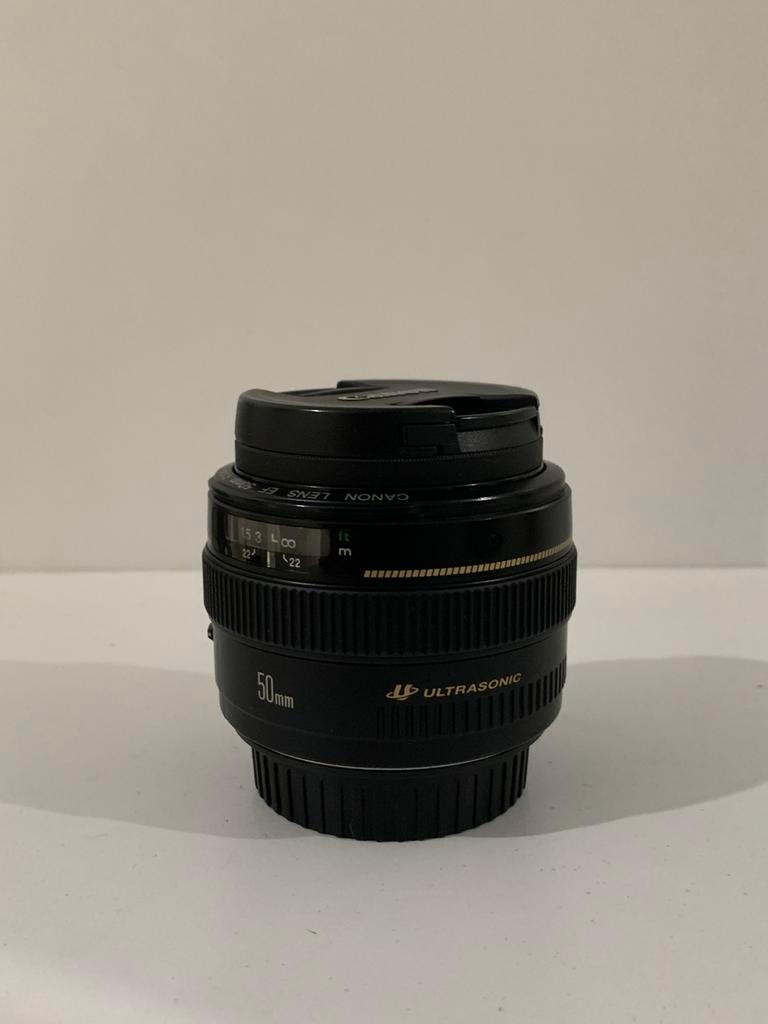 Canon EF 50mm f/1.4 USM Pare-soleil Filtre UV Étui Néoprène, TV, Hi-fi & Vidéo, Photo | Lentilles & Objectifs, Enlèvement ou Envoi