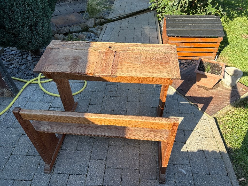 Ancien banc d'école, Maison & Meubles, Enlèvement, Utilisé