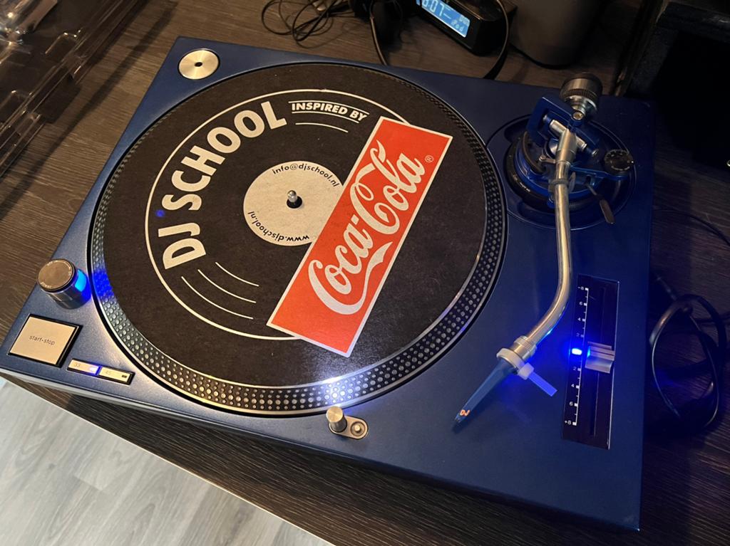 Technics Sl1200 MkII customized blue. Incl stofkap, flight, Ophalen, Zo goed als nieuw, Technics