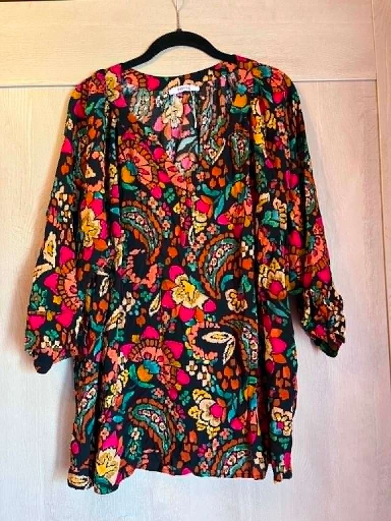 fleurige blouse paprika 50 als nieuw, Kleding | Dames, Grote Maten, Paprika, Ophalen of Verzenden, Zo goed als nieuw, Blouse of Tuniek