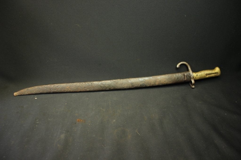 Franse Chassepot bajonet met schede, Verzamelen, Ophalen of Verzenden