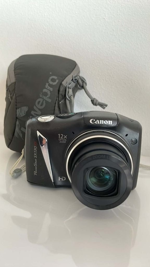 Canon PowerShot SX130 IS Digitale Camera 12x Zoom, TV, Hi-fi & Vidéo, Enlèvement ou Envoi, 12 mégapixels, Canon, Sacoche d'appareil photo