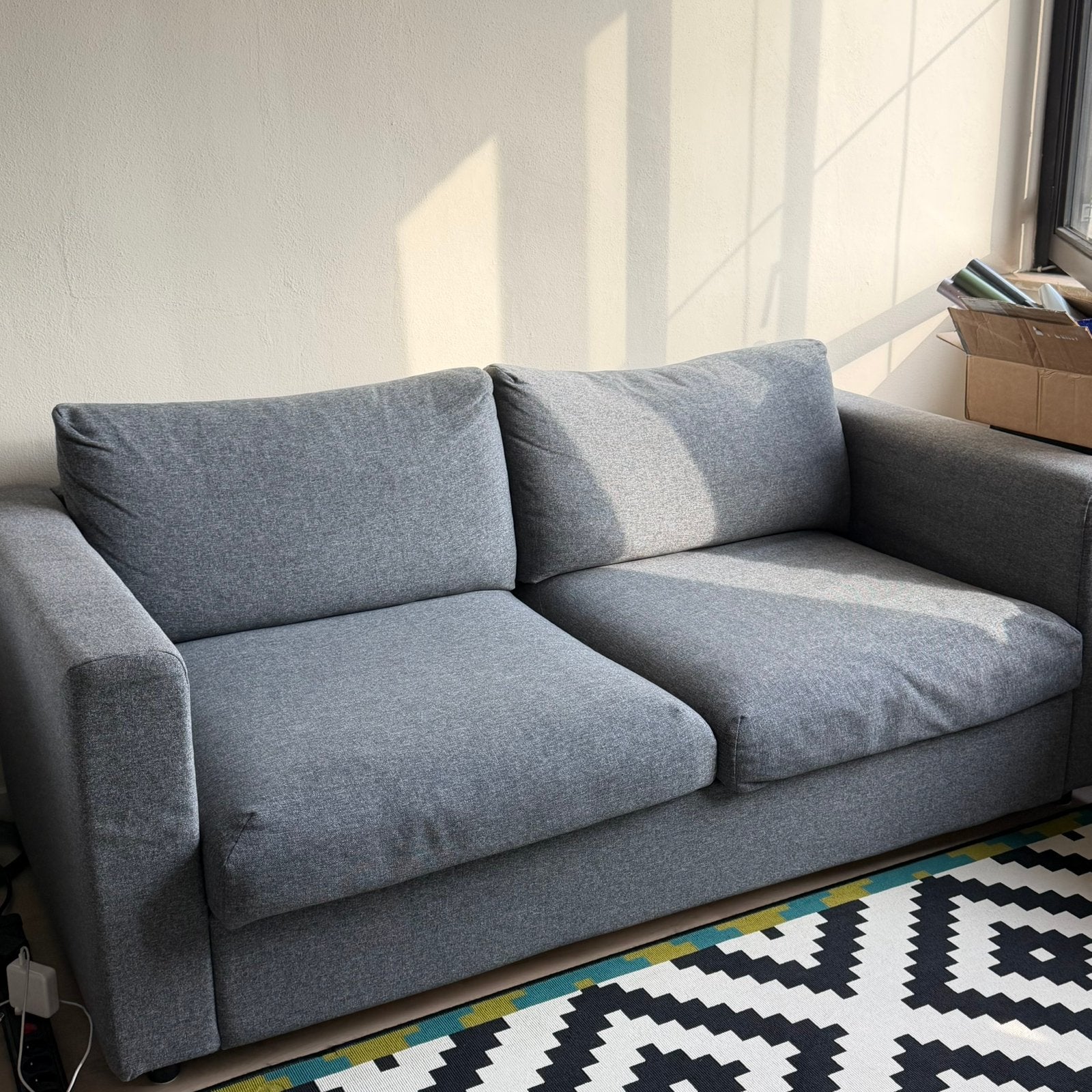 Canapé-lit 2 places Ikea VIMLE, gris moyen Gunnared, Maison & Meubles, 75 à 100 cm, 200 à 250 cm, Synthétique, Enlèvement