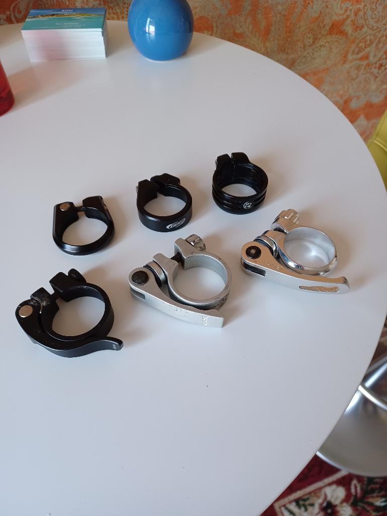 zadelpenklem  handvatten grips remblokjes zadelpen stuur, Fietsen en Brommers, Ophalen, Nieuw, Zadel