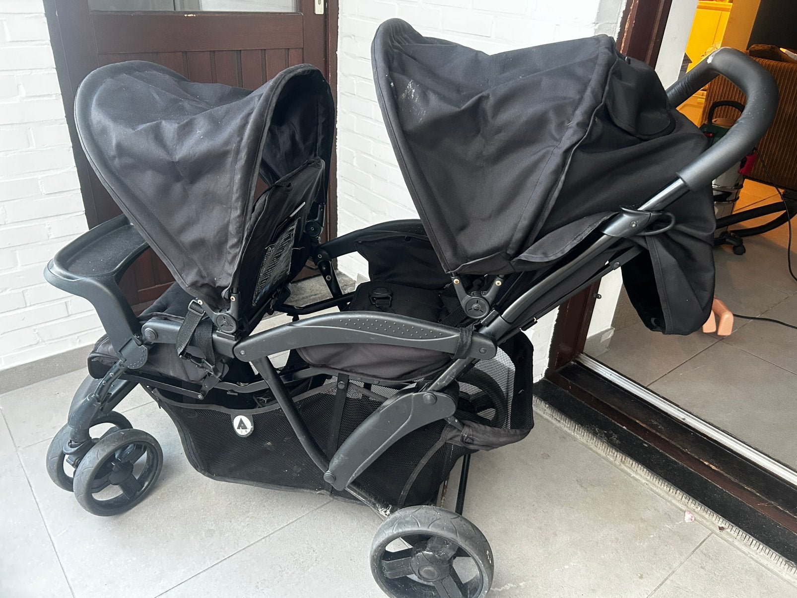 Dubbele kinderwagen, Ophalen, Zo goed als nieuw