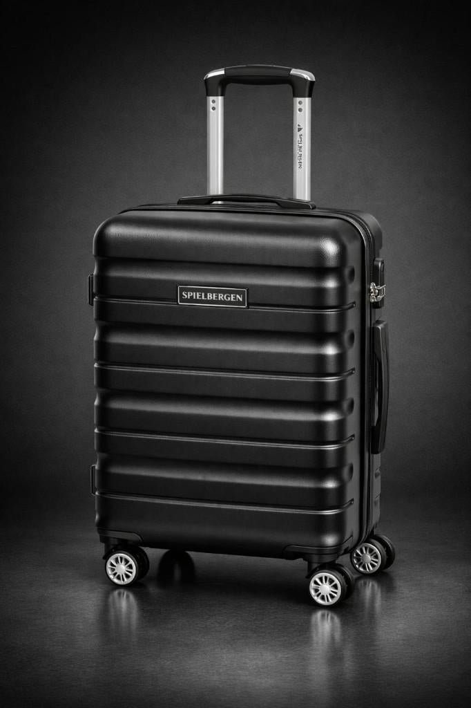 Valise noire rigide, Enlèvement, Comme neuf, Autres matériaux, Roulettes