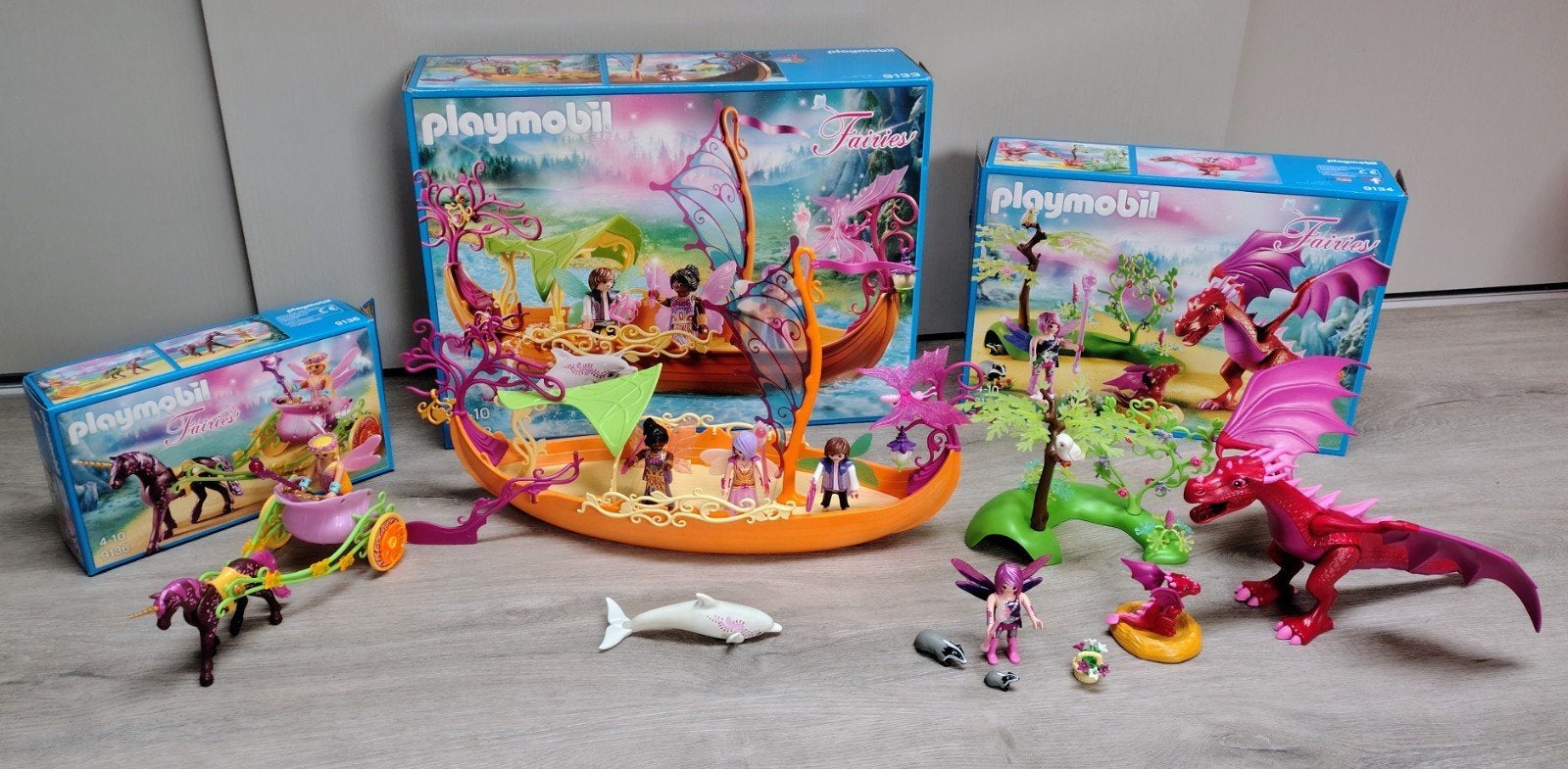 Set playmobil Fairies koets, boot + drakenhoeder 9136 + 9133, Enfants & Bébés, Jouets | Playmobil, Enlèvement